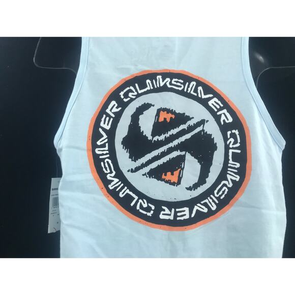 Men's light blue T Shirt tank Quiksilver Ocean Mountain size M New - Picture 5 of 8